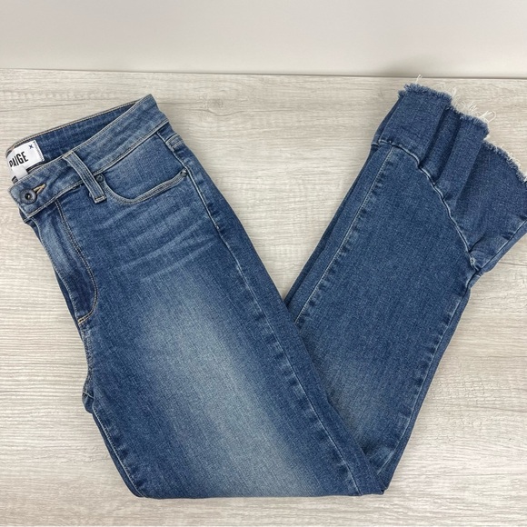 Paige Flora Fringe Straight with Ruffle Hem in Barkley, 26 - Picture 7 of 13